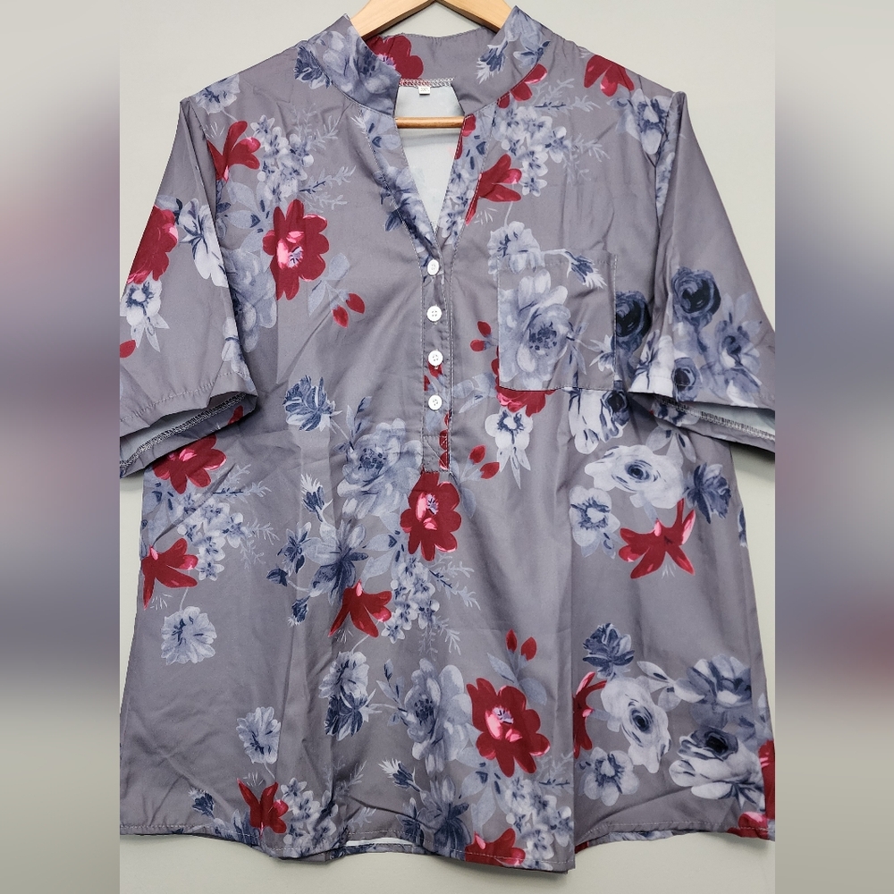 NWOT Half Button Down Shirt size 2XL